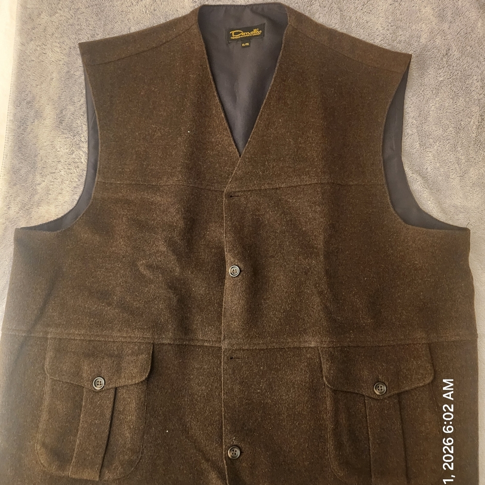 Danelli Brown Wool Vest — Refined Men's Layering Vest